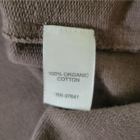 J.Jill Brown V-neck Long Sleeve Hooded Pullover Top - Picture 9 of 12